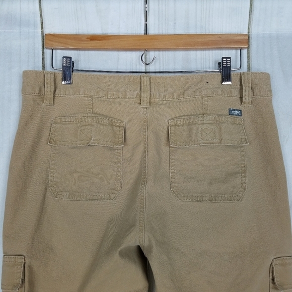 Eddie Bauer Tan High Waist Cropped Cargo Pants - Picture 4 of 8